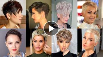Women Long Pixie Cut New Style 2022 | Short Hair With Bangs Best Short Haircuts
