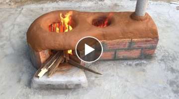 New way to make firewood stove - No smoke - Saving firewood