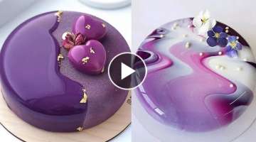Yummy Chocolate Mirror Glaze Cake Recipe | Satisfying Cake Decorating Videos