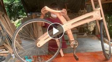 Most Creative Woodworking Ideas // How To Make Beautiful Wooden Bicycles From Recycled Materials
