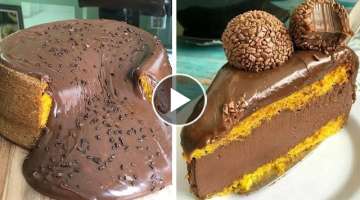 SATISFYING Melted Chocolate Cake You Can't Skip | Top Chocolate Cake Decorating Compilation