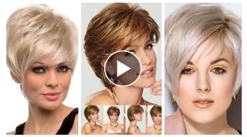 40+ Latest Trendy Short Bob Pixie Haircuts With Blonds Hair Dye Colours And Hairstyling Ideas 202...