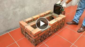 Smokeless wood stove with oven great idea
