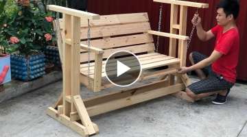 The Wooden Pallet Idea is Easy and Beautiful - Porch Glider from A Porch Swing