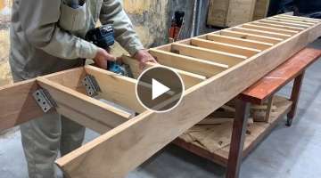 Amazing Design Ideas Woodworking Skills Ingenious Easy - Build A Smart Folding Staircase Save Spa...