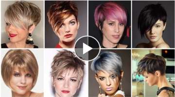 Short Pixie Bob Hair Cuts & Short Hair Hairstyle For Women For 2022 //Trending Hair Dye Color lde...