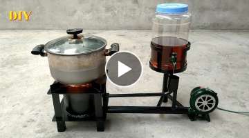 Making a stove that burns used cooking oil to replace gas - super efficient
