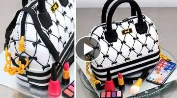 How To Make a Fashion HANDBAG Cake with MAKEUP | Pastel Bolso con Maquillaje