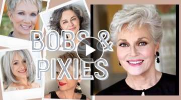 Bobs & Pixie Haircut Ideas for Women Over 50