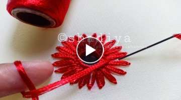 Beautiful mirror work embroidery using normal needle and silk thread|silk thread mirror work