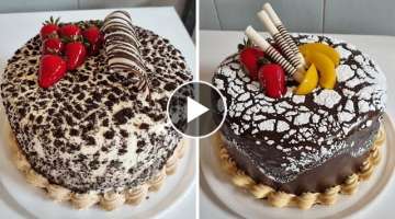 2 Ideas increíbles para decorar pasteles de chocolate con ganache blanco